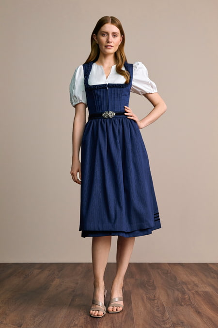 Julia Trentini Fabiana Dirndl, Blue — 70cm Long