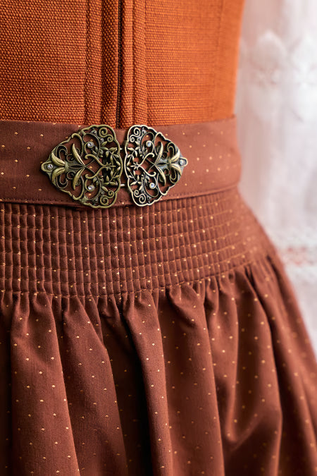 Julia Trentini Freda Long Dirndl, Orange — 70cm