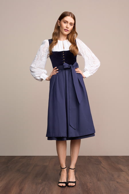 Julia Trentini Yara Dirndl, Blue — 70cm Long