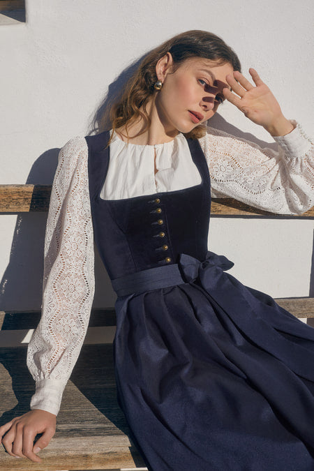 Julia Trentini Yara Dirndl, Blue — 70cm Long