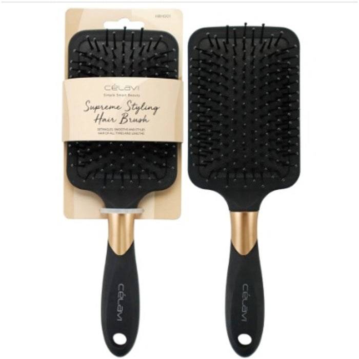 K-Care Celavi Black And Gold Paddle Brush*Sleek Styling*Korean Skincare Company