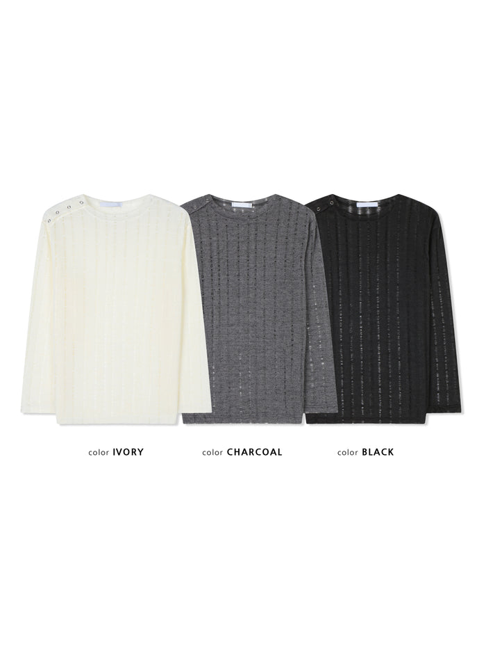 Kiba Grunge Snap Long Sleeve T-Shirt