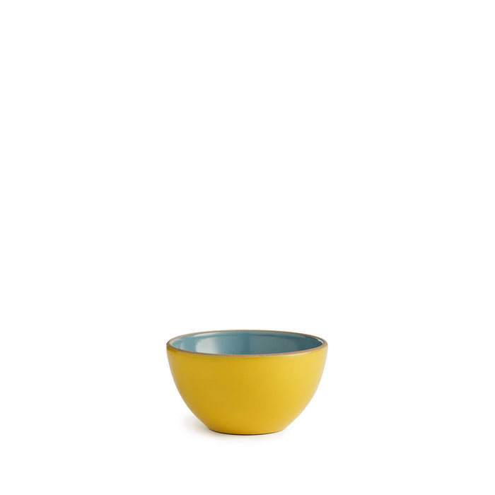Kids Dessert Bowl in Wave Gloss / Zest Yellow