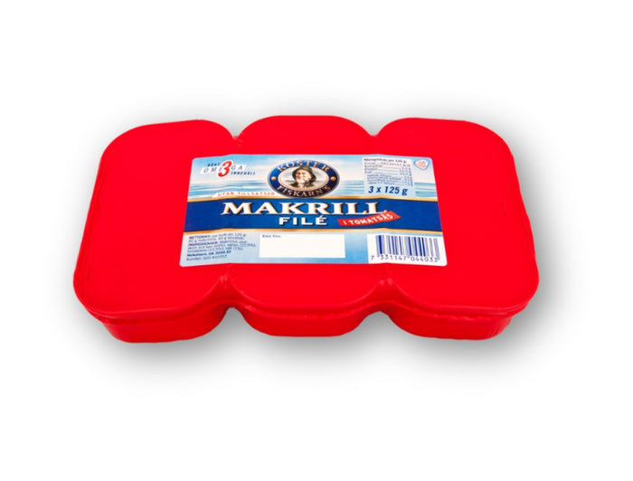 Koster Fiskarn Mackerel Fillets in Tomato Sauce 3 × 125g (3 × 4.41 oz) – Authentic Scandinavian Ready-to-Eat Mackerel
