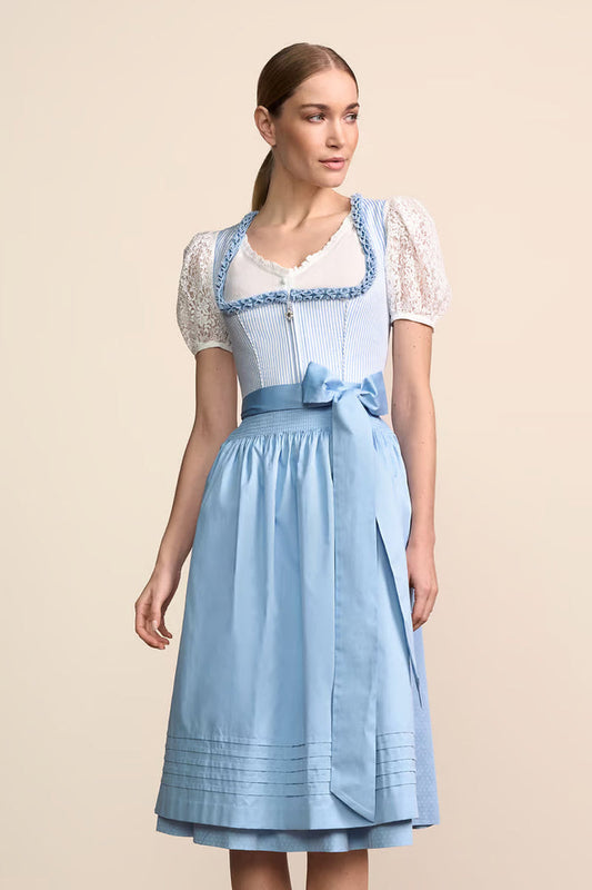 Kruger Arwen Long Dirndl, Blue — 70cm 2pc Set