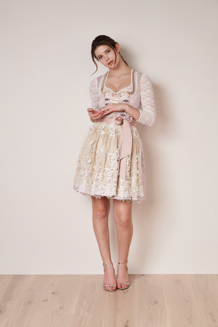 Kruger Blossom Mini Dirndl, Pink — 50cm 2pc Set