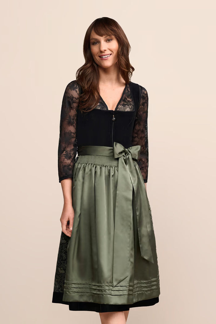 Kruger Ciara Long Dirndl, Black — 70cm 2pc Set