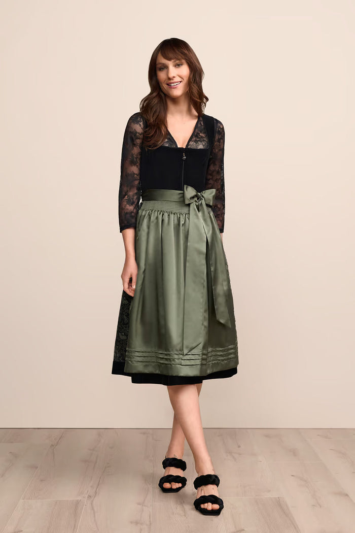 Kruger Ciara Long Dirndl, Black — 70cm 2pc Set