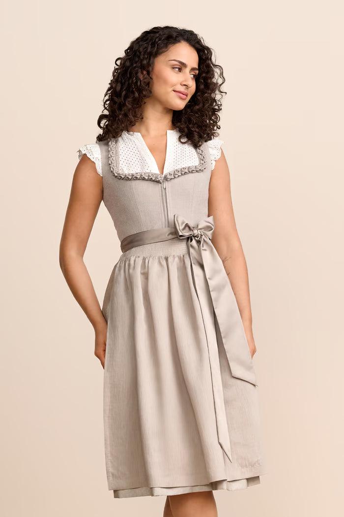 Krüger Livianne Long Dirndl, Grey — 70cm 2pc Set