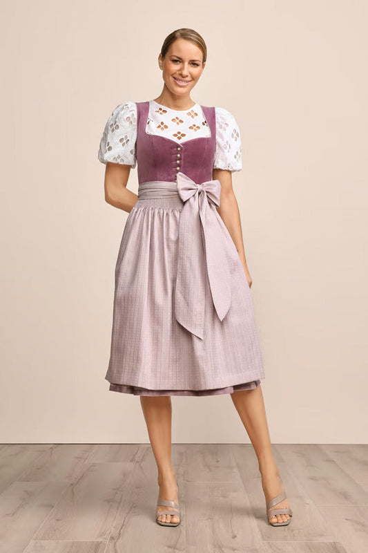 Kruger Long Dirndl 2pcs. 70cm "Dinah" purple