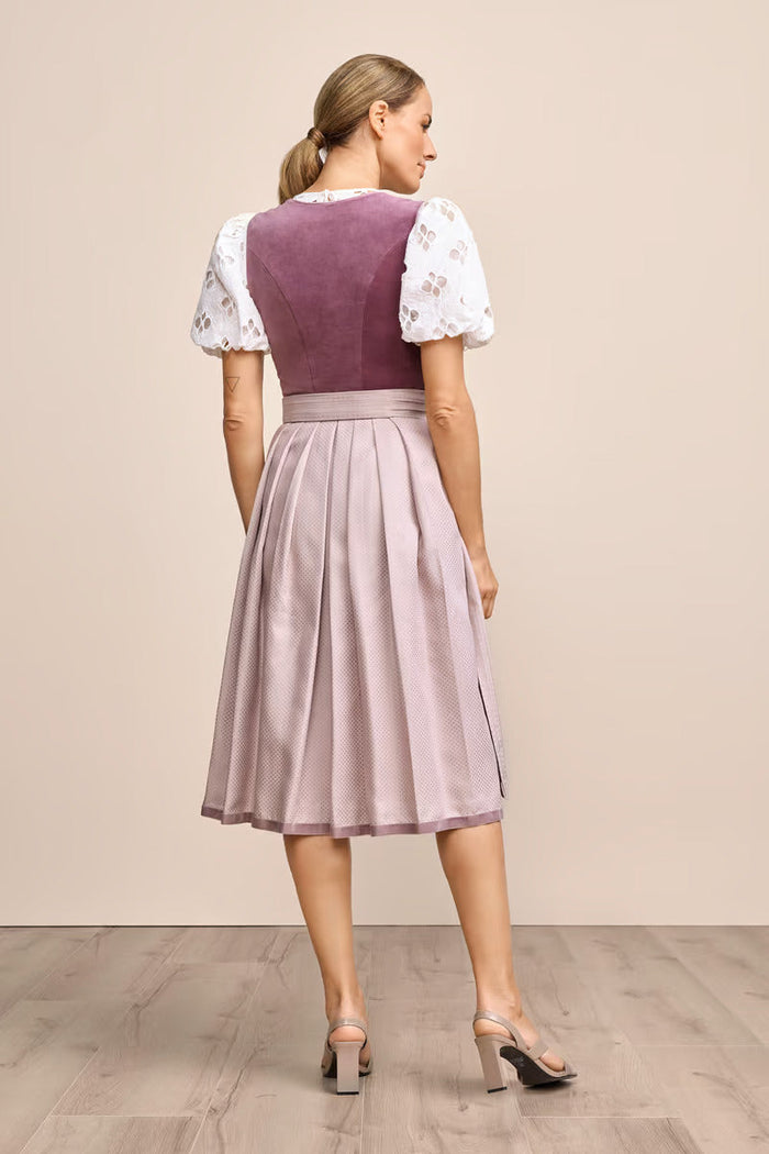 Kruger Long Dirndl 2pcs. 70cm "Dinah" purple