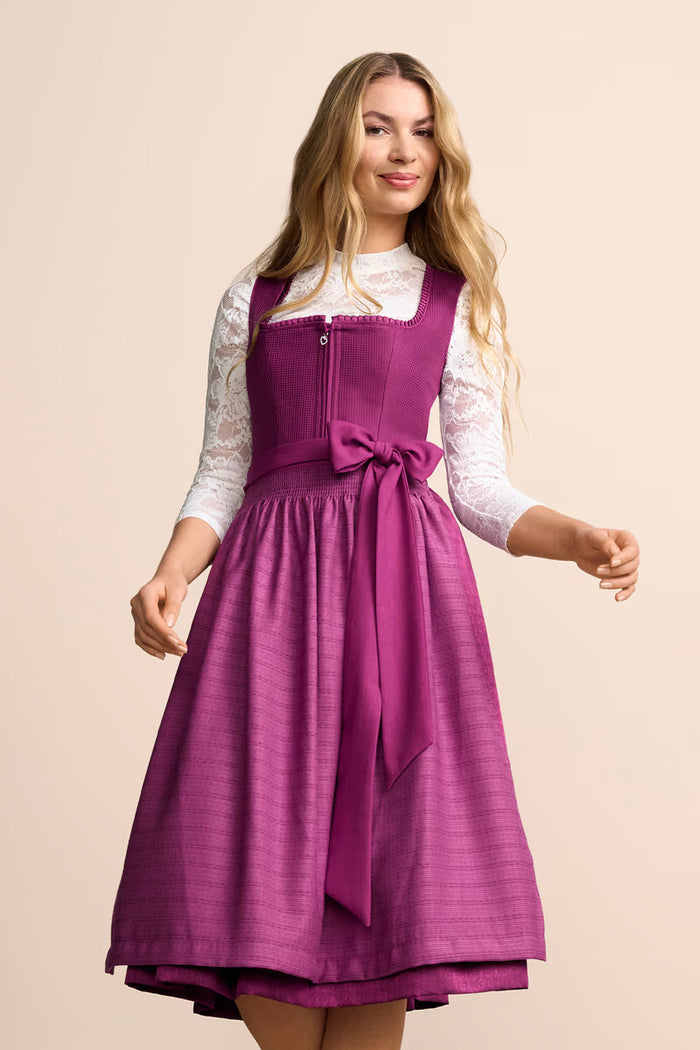 Kruger Long Dirndl 2pcs. 70cm "Emmelina" berry