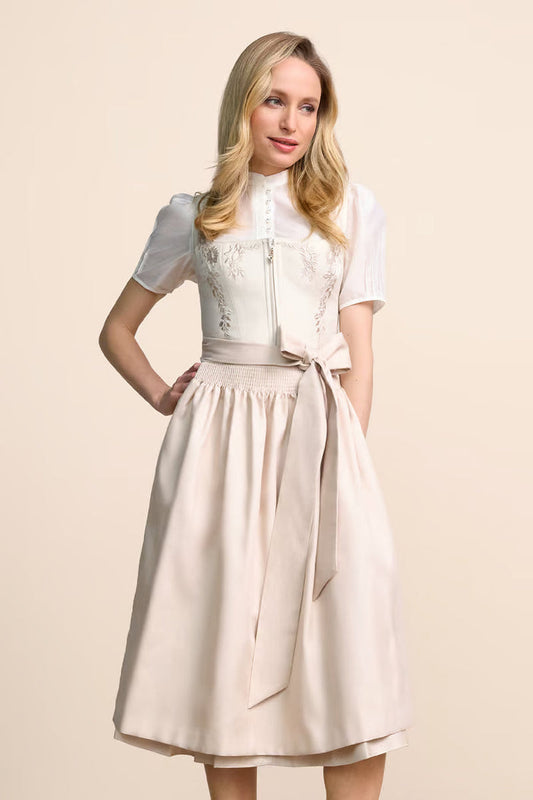 Kruger Long Dirndl 2pcs. 70cm "Lunara" beige