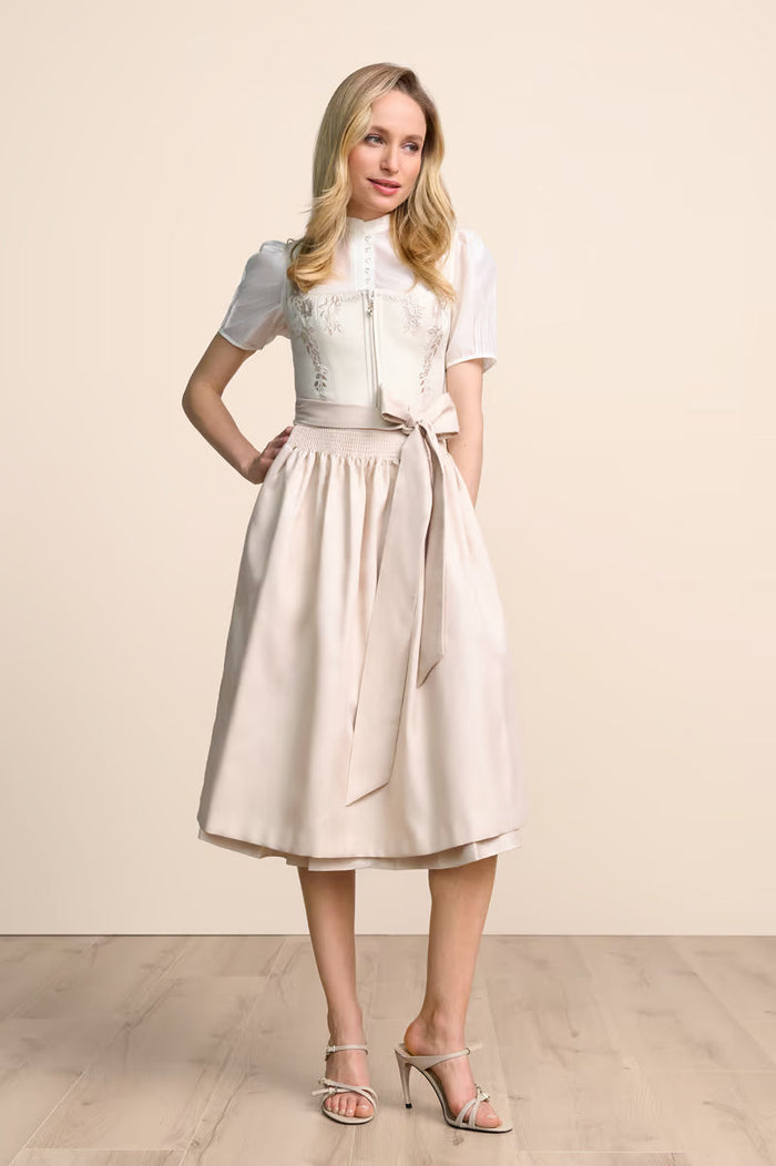 Kruger Long Dirndl 2pcs. 70cm "Lunara" beige