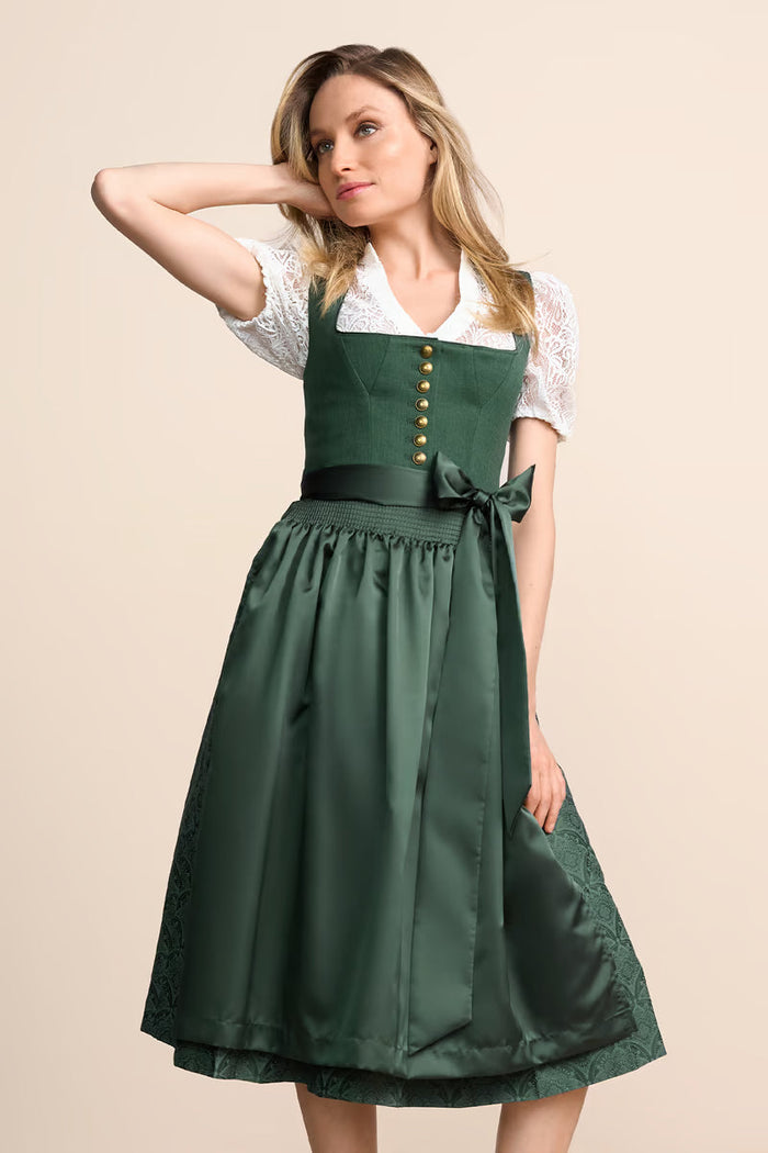 Kruger Long Dirndl 2pcs. 70cm "Masha" green