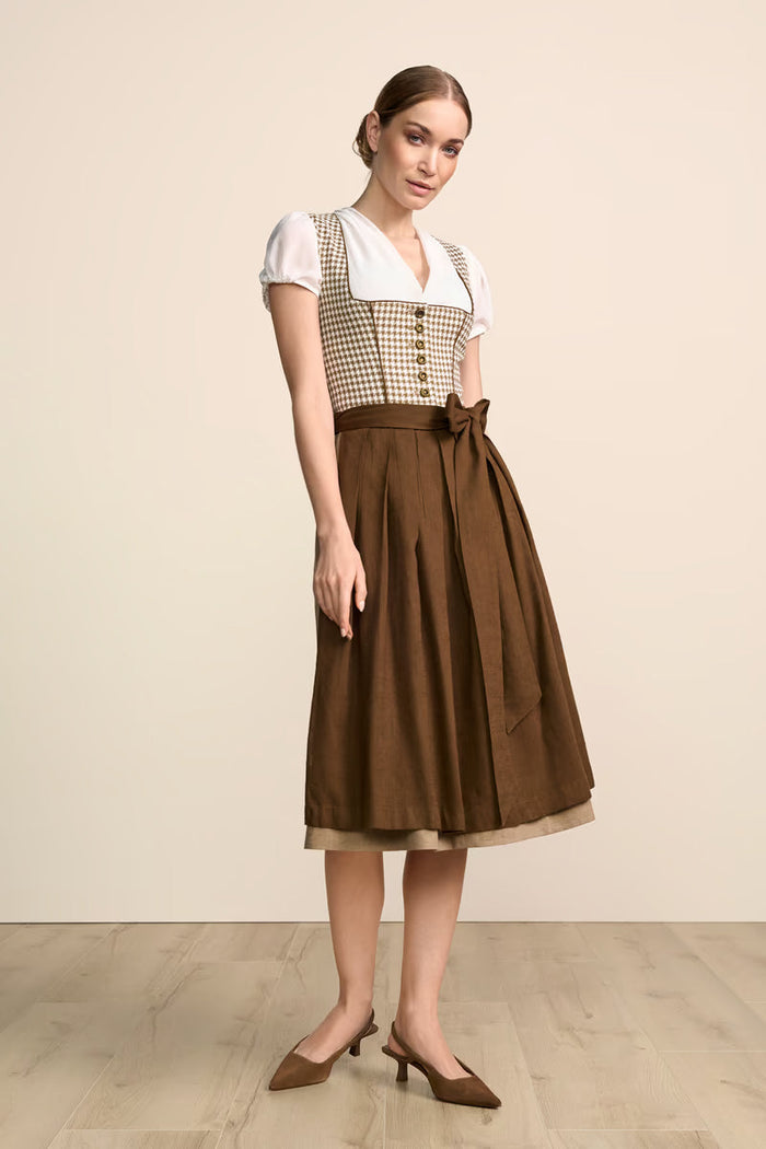 Kruger Long Dirndl 2pcs. 70cm "Micaela" brown
