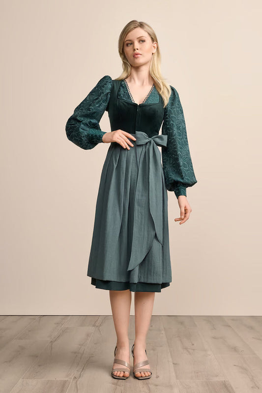Kruger Long Dirndl 2pcs. 70cm "Valera" green