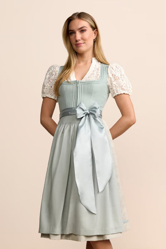 Krüger Mariel Long Dirndl, Blue — 70cm 2pc Set