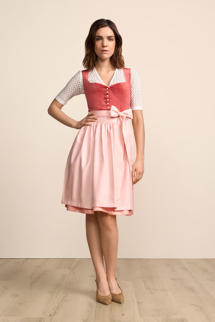 Kruger Midi Dirndl 2pcs. 60cm "Berina" red
