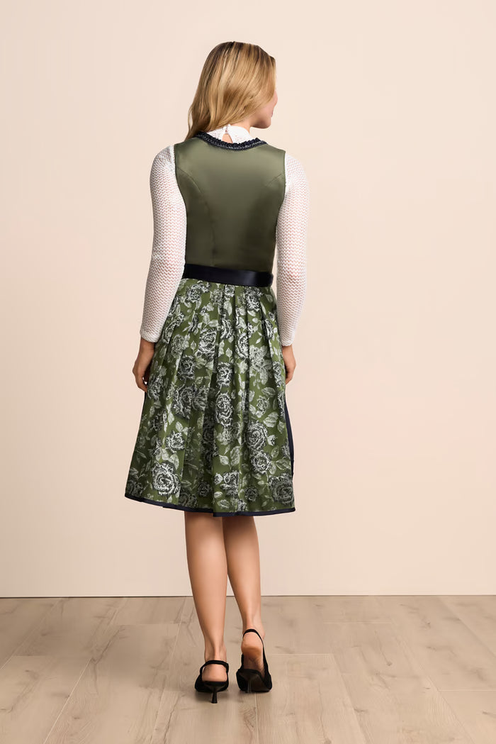 Kruger Midi Dirndl 2pcs. 60cm "Como" green