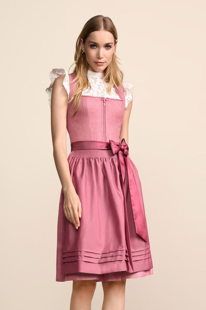 Kruger Midi Dirndl 2pcs. 60cm "Rosella" pink