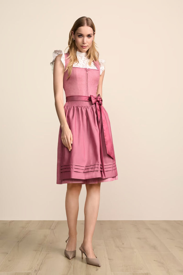 Kruger Midi Dirndl 2pcs. 60cm "Rosella" pink