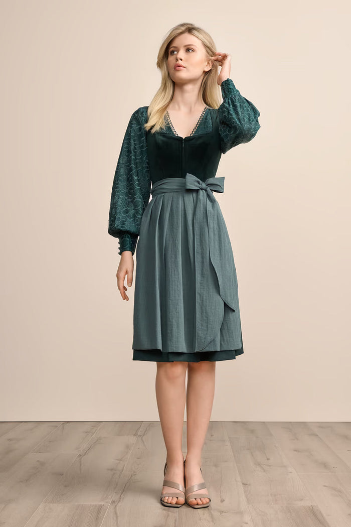 Kruger Midi Dirndl 2pcs. 60cm "Valera" green