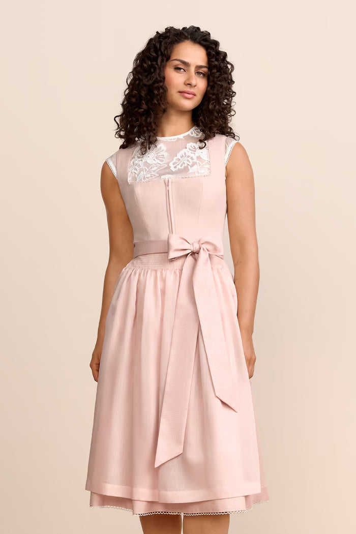 Krüger Sorelle Long Dirndl, Rose — 70cm 2pc Set