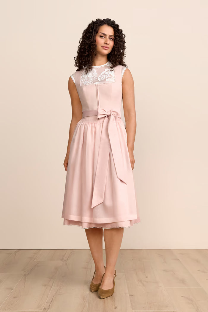 Krüger Sorelle Long Dirndl, Rose — 70cm 2pc Set