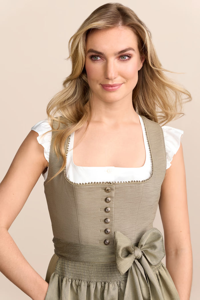 Krüger Winella Long Dirndl, Olive — 70cm 2pc Set