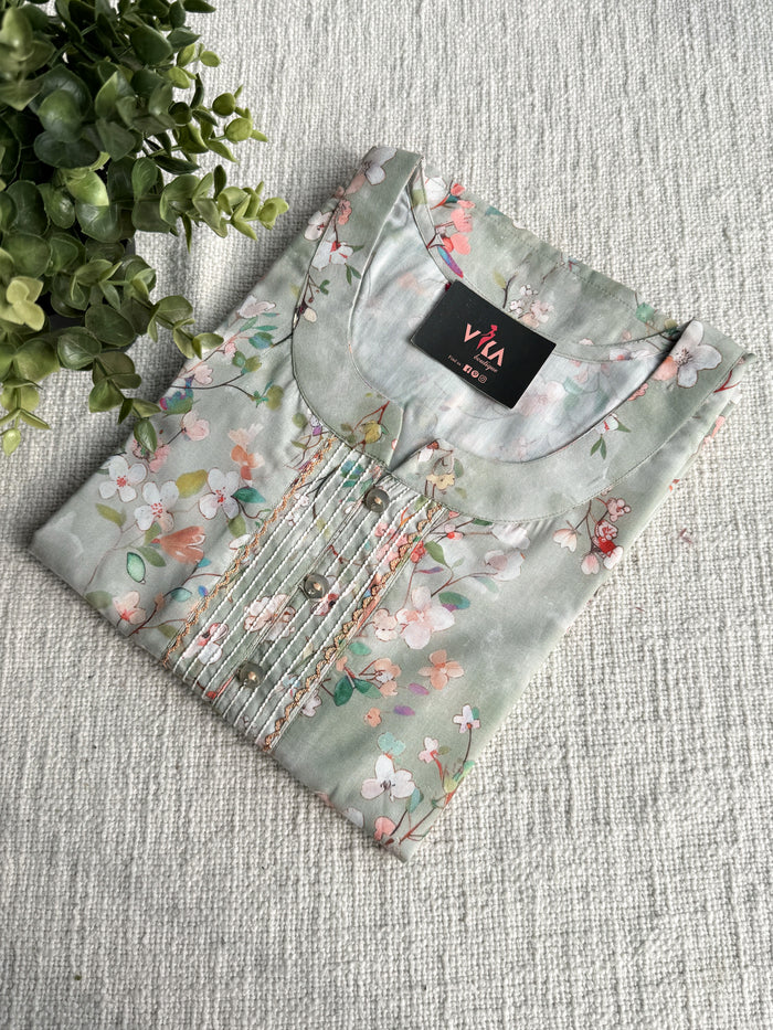 L and XL Size printed poly viscose nighty