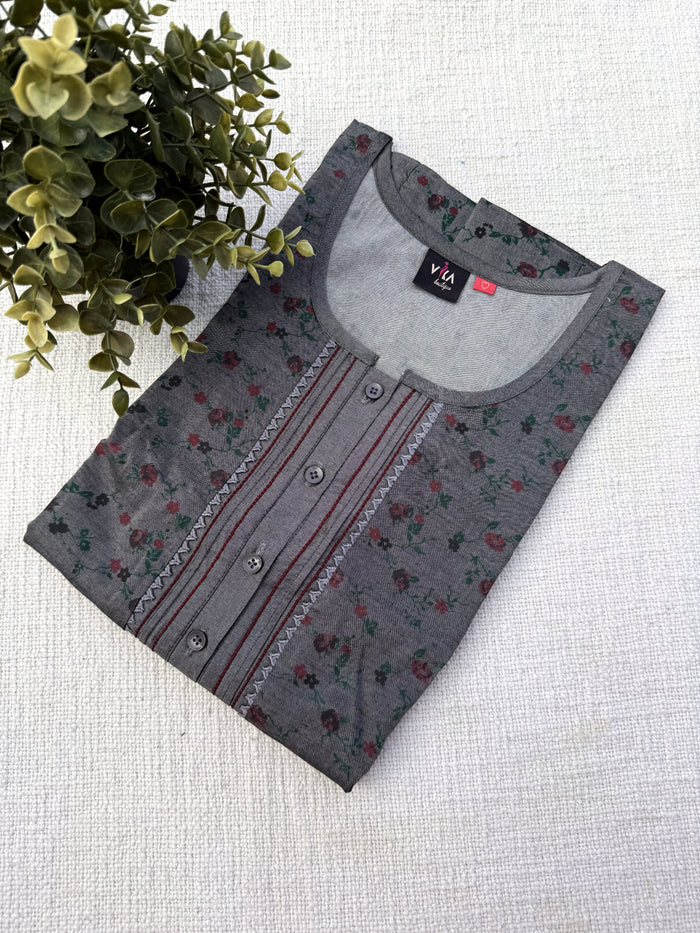 L and XL size Soft Silk denim Nighty