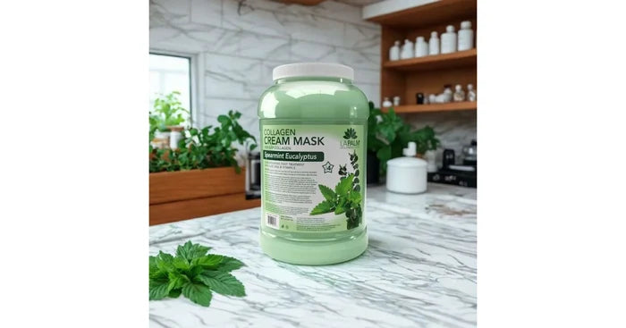 La Palm Collagen Cream Foot Mask - Spearmint Eucalyptus (1Gal)