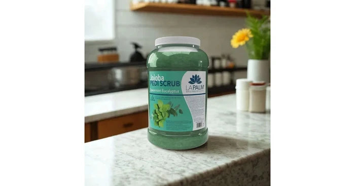 La Palm Jojoba Pedi Scrub - Spearmint Eucalyptus (1Gal)