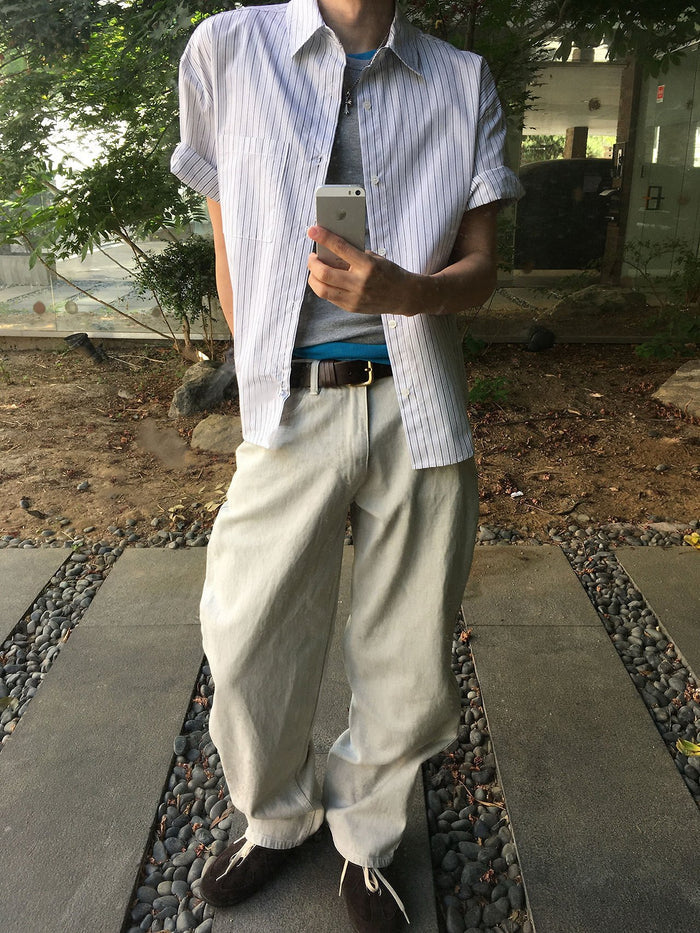 Label Dyeing Pants GRAY 着用イメージ