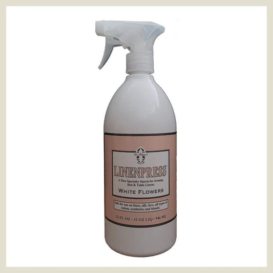Le Blanc Linen Press 32oz - White Flowers