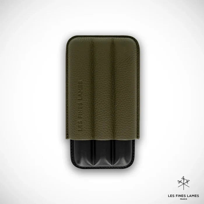 Les Fines Lames Cigar Case TRIO Green Pebble - CA7108005