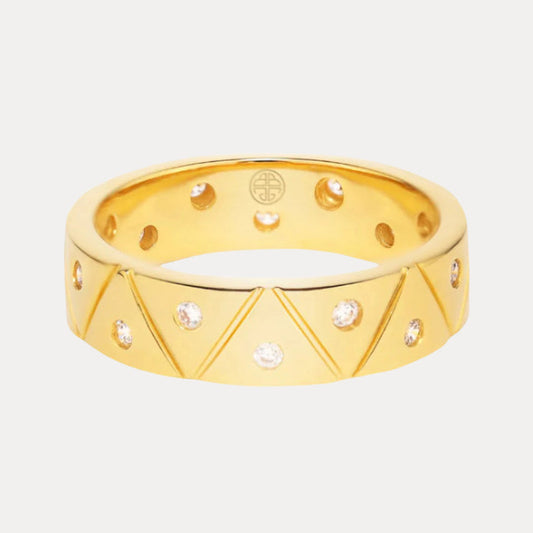 22kt Gold Plated Brass "Light" Serenity Ring for Women | BuDhaGirl