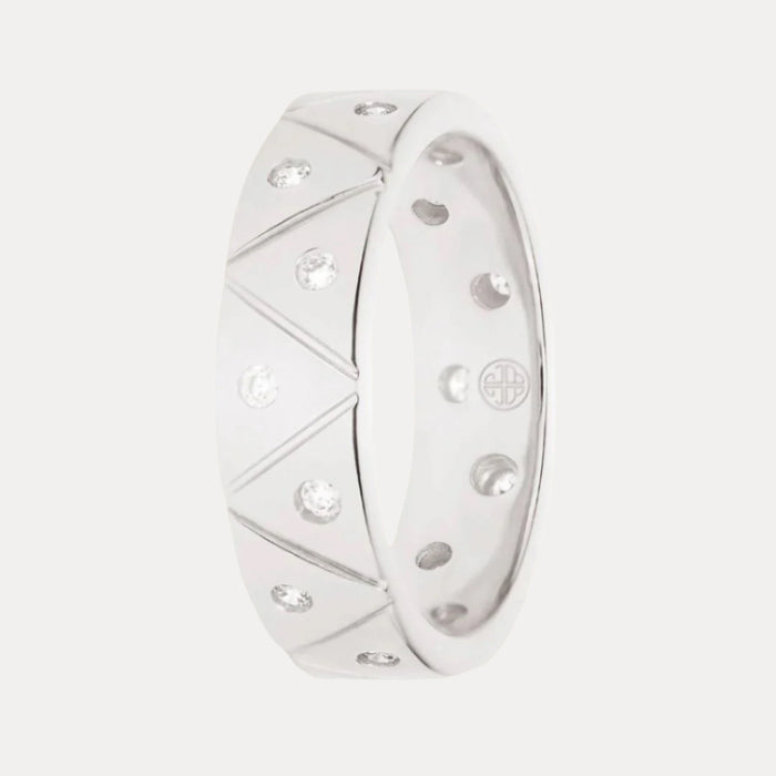 Palladium Light Gold Plated Brass "Light" Serenity Ring for Women | BuDhaGirl