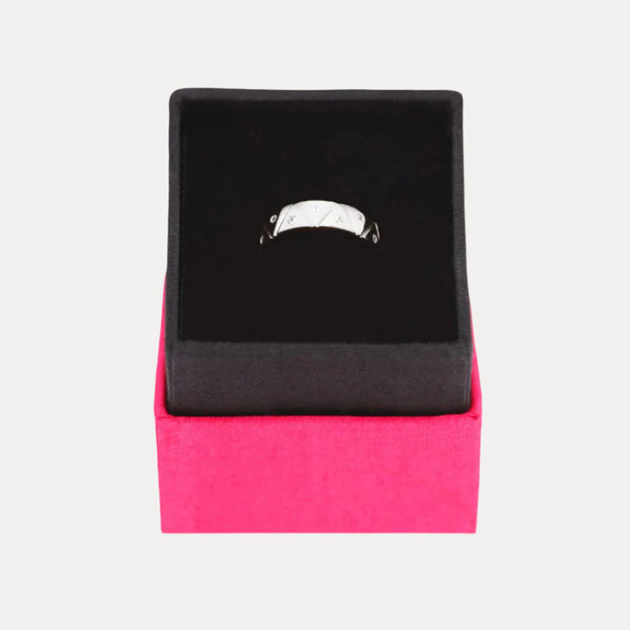 Palladium Light Gold Plated Brass "Light" Serenity Ring for Women | BuDhaGirl