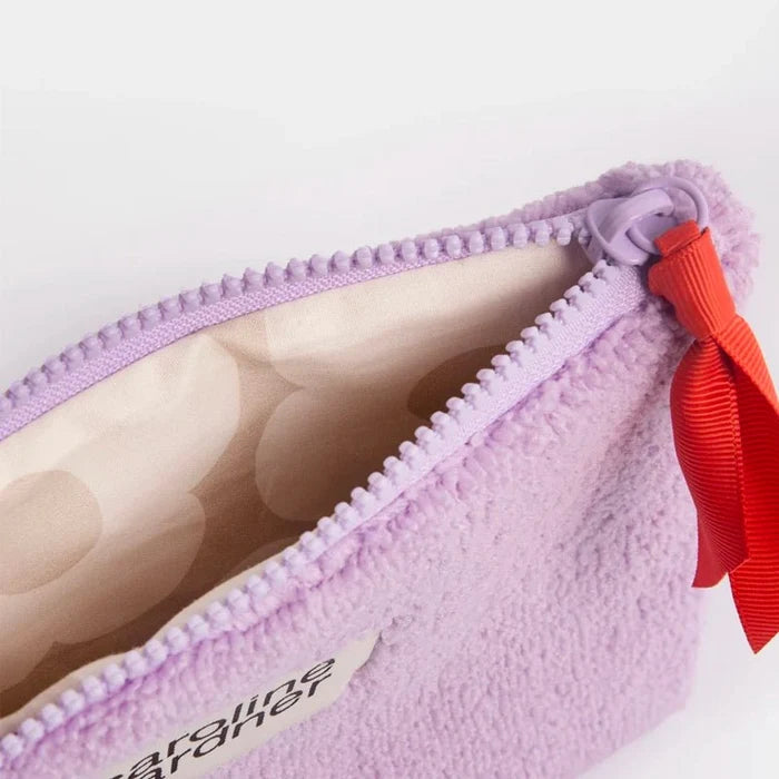 Lilac Towelling Zip Pouch