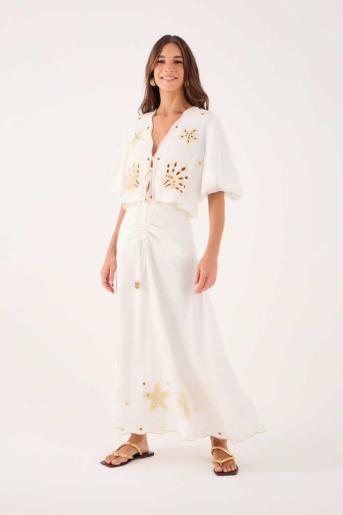 Linen Midi Skirt With Richelieu Embroidery_1