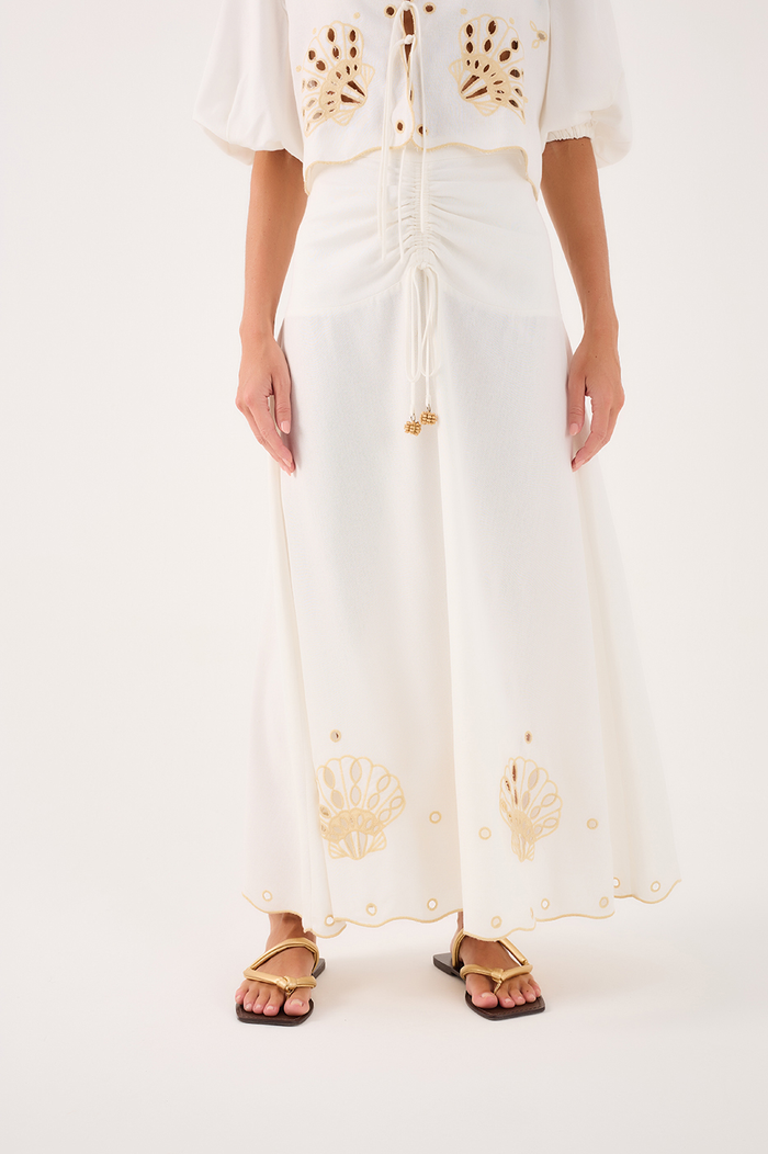 Linen Midi Skirt With Richelieu Embroidery_2