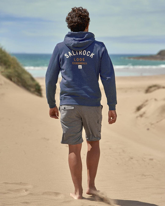 Location - Mens Pop Hoodie - Looe - Dark Blue - Saltrock