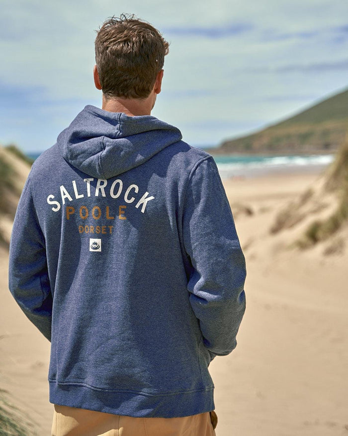 Location - Mens Pop Hoodie - Poole - Dark Blue - Saltrock