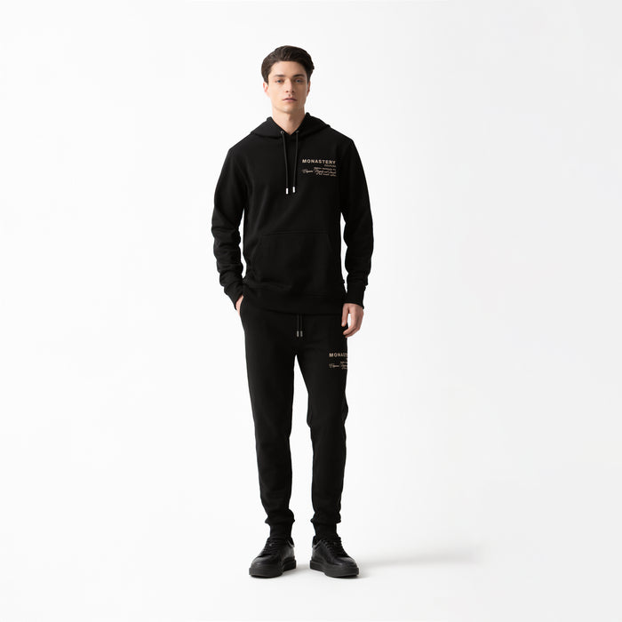 LOOK 15 - BACKTON HOODIE MEN BLACK / SONDALO JOGGER MEN
