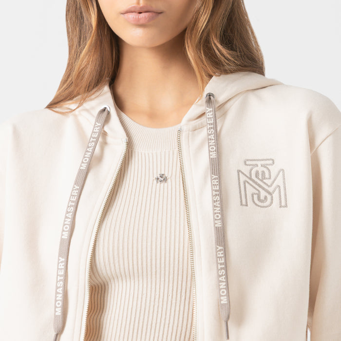 LOOK 4 - TESS HOODIE / CYRA JOGGER SAND DOLLAR