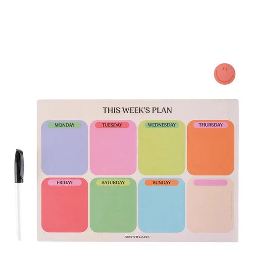 Magnetic Weekly Fridge Planner - A4 - Citrus Splash