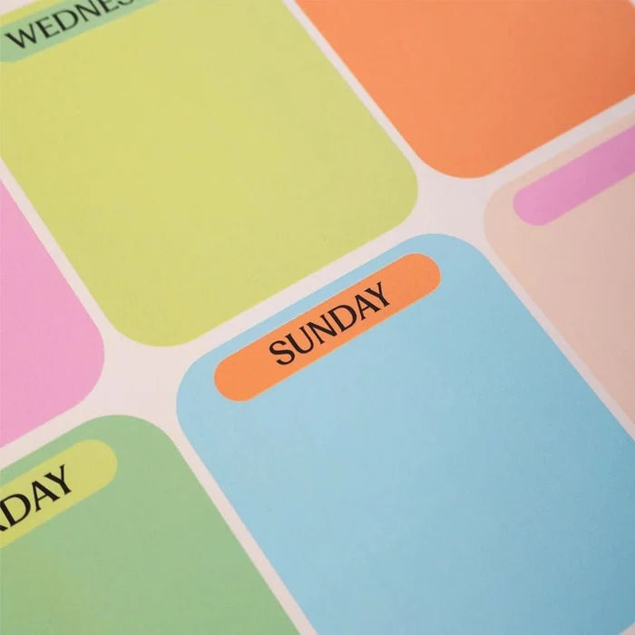Magnetic Weekly Fridge Planner - A4 - Citrus Splash