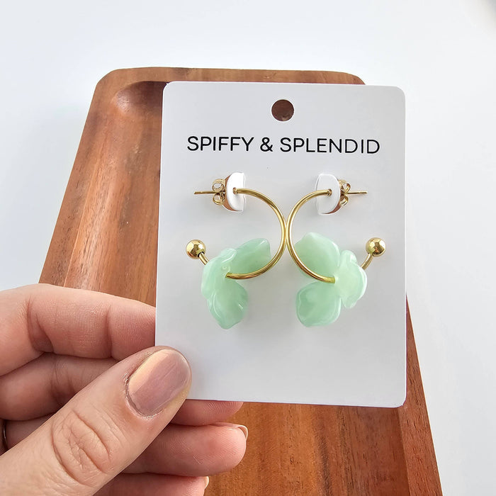 Magnolia Hoops - Sage